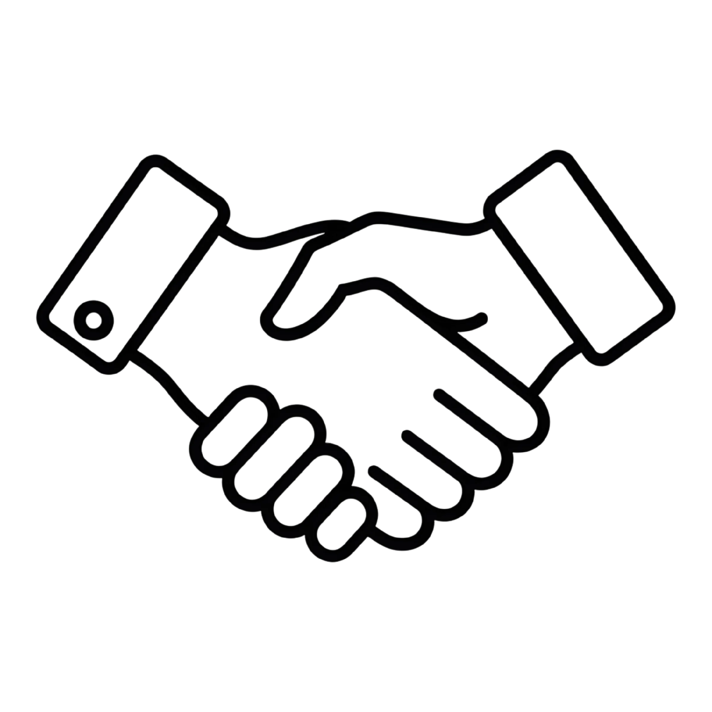 Handshake icon symbolizing partnership and support
